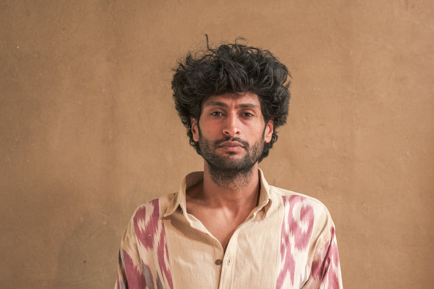 KI.06 Unisex Full Sleeve Kala Cotton Lounge Shirt with Uzbek Ikat Patches