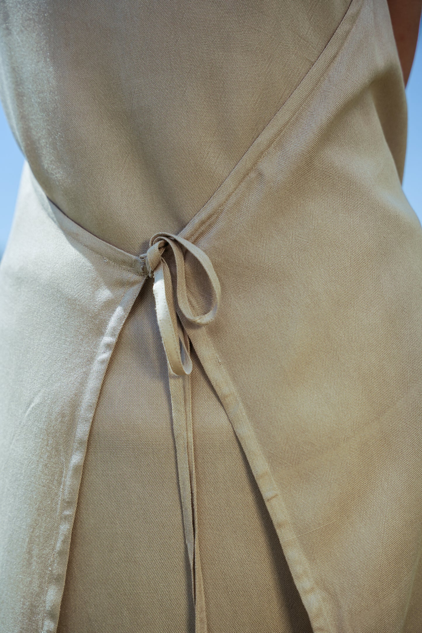 L.17 Breezy Lotus Silk Wrap Dress with Tie Front and Back for Versatile Styling