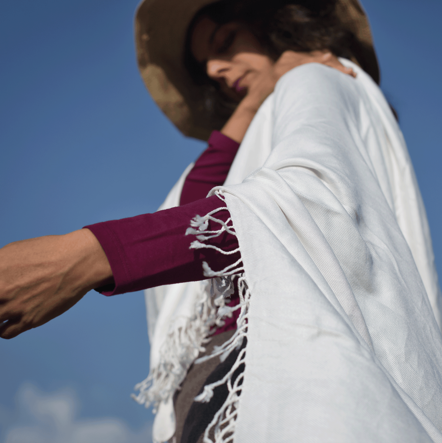 L.06 Handwoven Lotus Fiber Scarf with Lustrous Feel