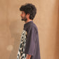 KI.03 Unisex Loose Fit Oversized Kala Cotton Shirt with Uzbek Ikat Patches