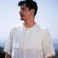 L.03 Unisex Organic Lotus Boxy Shirt with Hidden Button Placket and Side Pockets