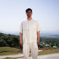 L.03 Unisex Organic Lotus Boxy Shirt with Hidden Button Placket and Side Pockets