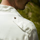 L.01 Unisex Resort Shirt in White with Boxy Fit and Front Pockets
