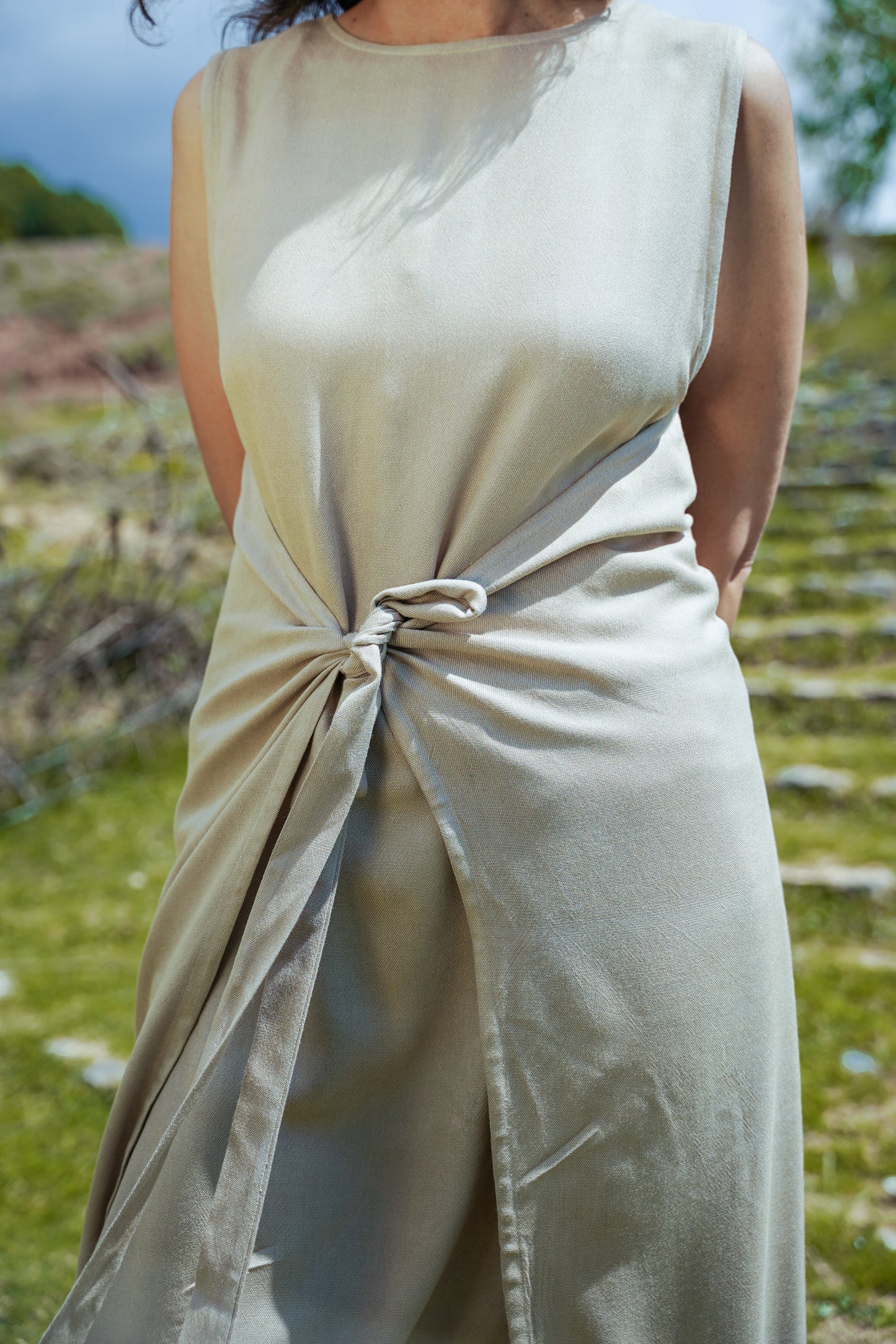 lotus silk dress VANESSA SILK DRESS LOTUS BLACK AND GREY