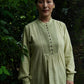 KC.04 Organic Kala Cotton Kurta Top with Hand-Embroidered Stand-Up Collar