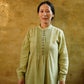 KC.04 Organic Kala Cotton Kurta Top with Hand-Embroidered Stand-Up Collar