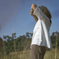 L.03 Unisex Organic Lotus Boxy Shirt with Hidden Button Placket and Side Pockets